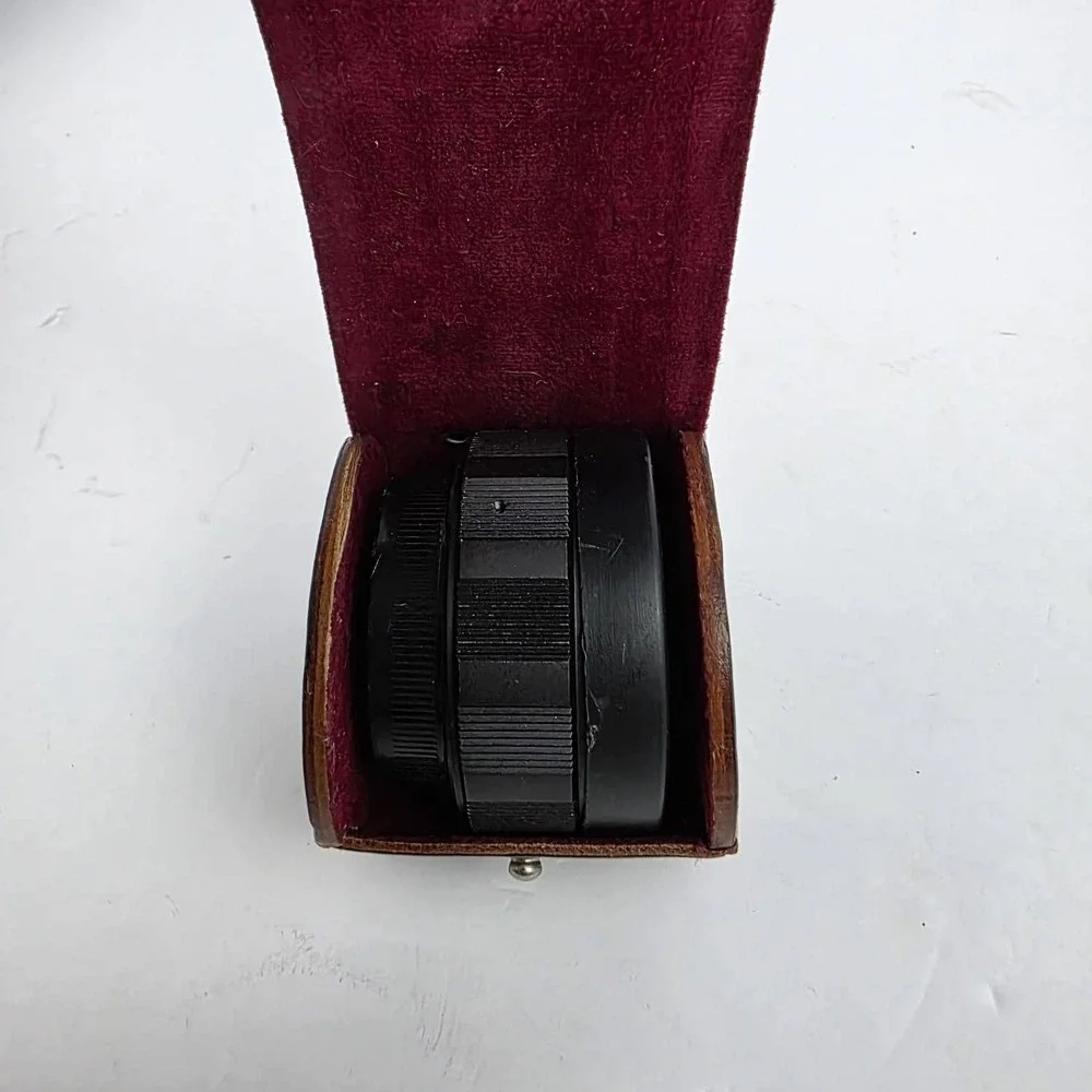 Vintage Automatic Lens Converter Japan with Leather Case and Caps Black